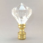 Lamp Finial: Acrylic Cut Diamond