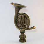 Lamp Finial: French Horn