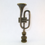 Lamp Finial: Musical Trumpet