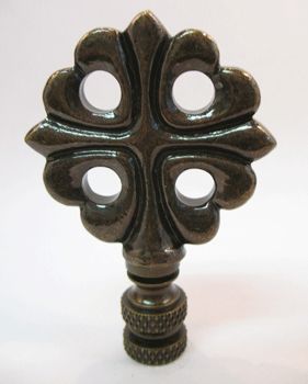 Lamp Finial:  Small Round Cross