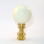 Lamp Finial: Acrylic Ivory Ball
