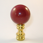 Lamp Finial: Dark Burgundy Ball