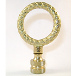 Lamp Finial: Brass Twisted Ring