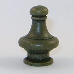 Lamp Finial: Antiqued Brass Knob