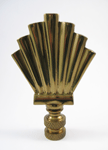 Lamp Finial:  Antiqued Fan