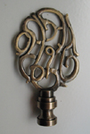 Lamp Finial: Antiqued Brass Williamsburg