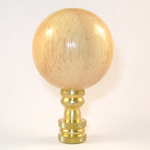Lamp Finial: Natural Wooden Ball