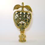 Lamp Finial: Asian Carved Apple