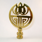 Lamp Finial: Brass Art Deco Symbol