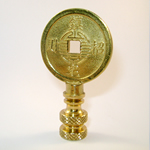 Lamp Finial: Asian Coin
