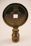 Lamp Finial:  Medium Antiqued Coin