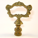 Lamp Finial: Victorian Antiqued Brass Loop