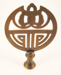Lamp Finial:  Art Deco Shield