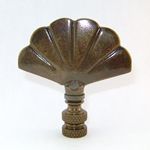 Lamp Finial: Antiqued Fan
