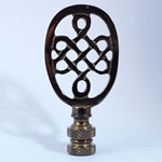 Lamp Finial: Antiqued Celtic Knot