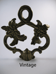 Lamp Finial: Large Vintage Style Flowers and Ribbon